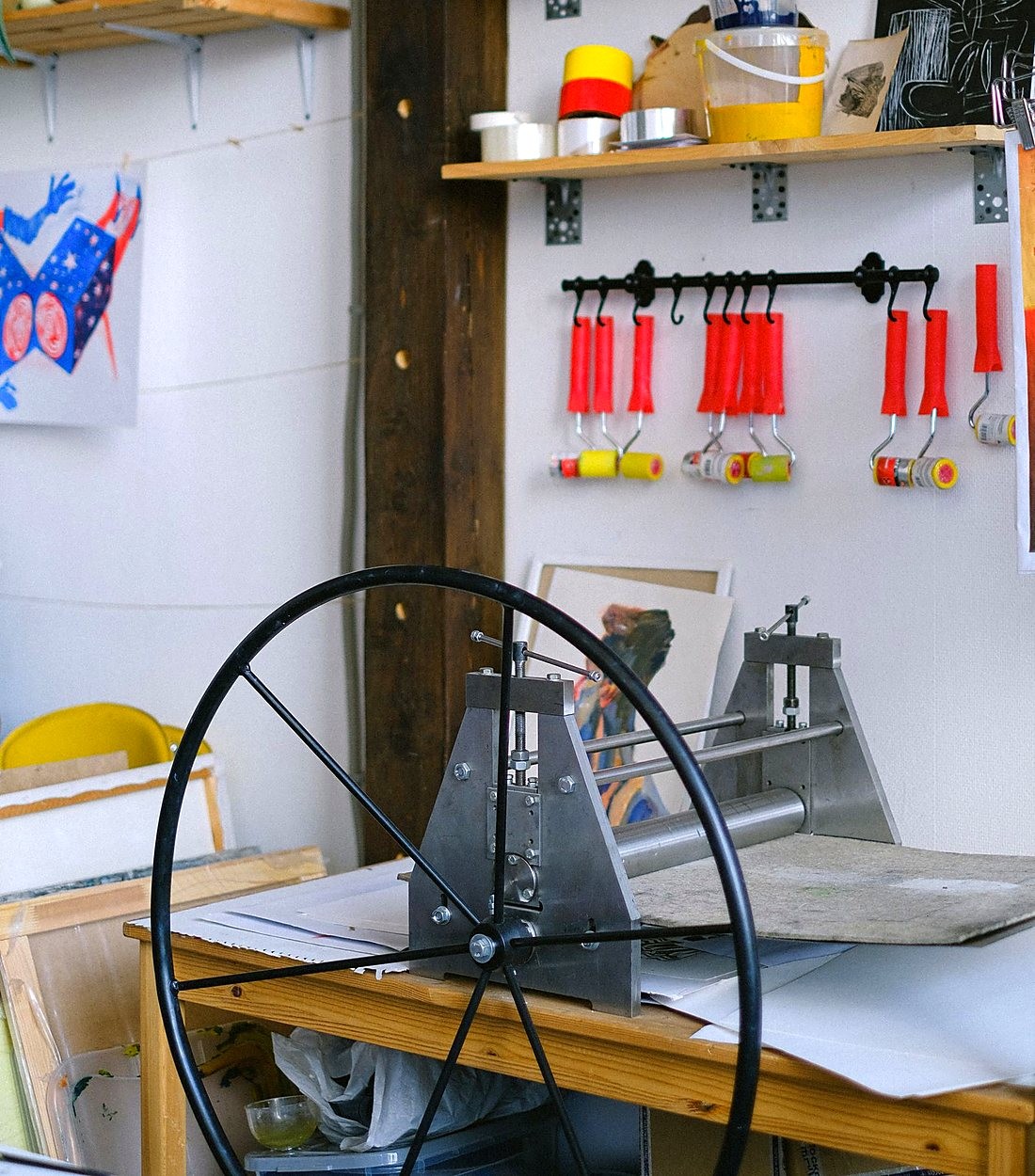 Detalhe da produção de um material personalizado